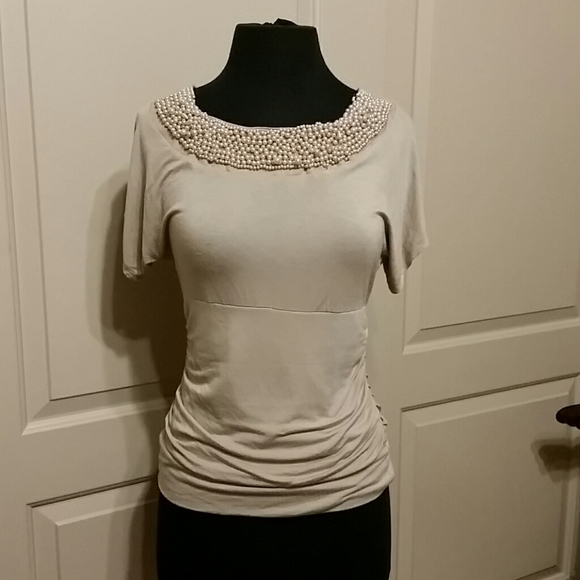 Charming Charlie Tops - EUC Charming Charlie beaded blouse